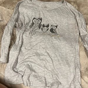 Owl 3/4 sleeve tshirt